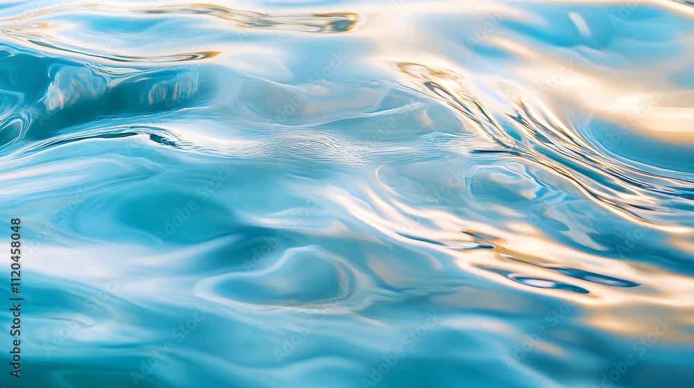 Abstract water movements in calm blue Abstract water movements in calm blue