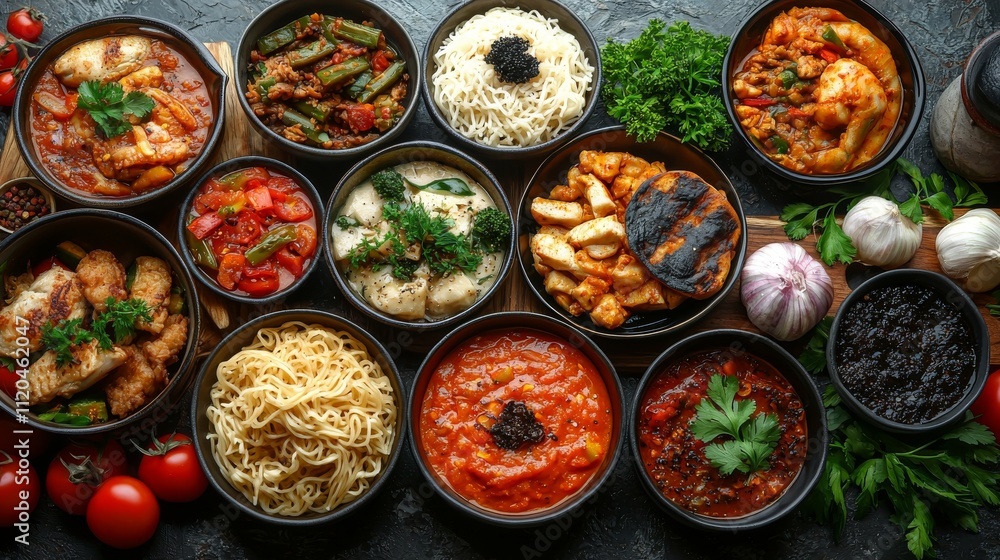 **Gourmet Journeys: Discovering the wide array of flavors and culinary traditions worldwide, with each dish narrating a tale of culture and creativity, Stock.** **Gourmet Journeys: Discovering the wide array of flavors and culinary traditions worldwide, with each dish narrating a tale of culture and creativity, Stock.**