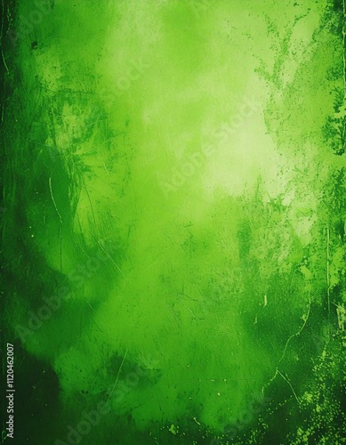 green background with texture and distressed vintage grunge and watercolor paint perpendicular vertical art design