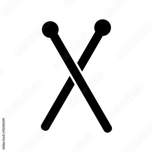 Drumsticks silhouette icon