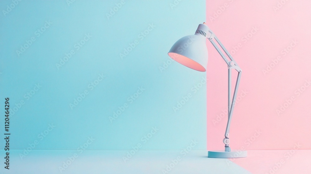Creative Idea Generation with Pastel Lamp on Soft Background Creative Idea Generation with Pastel Lamp on Soft Background