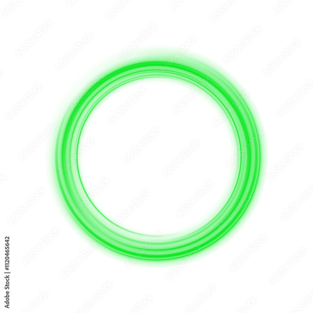 Shiny Green Neon Circle: Glowing Round Light Frame with Motion and Speed Lines for Modern Graphics Shiny Green Neon Circle: Glowing Round Light Frame with Motion and Speed Lines for Modern Graphics