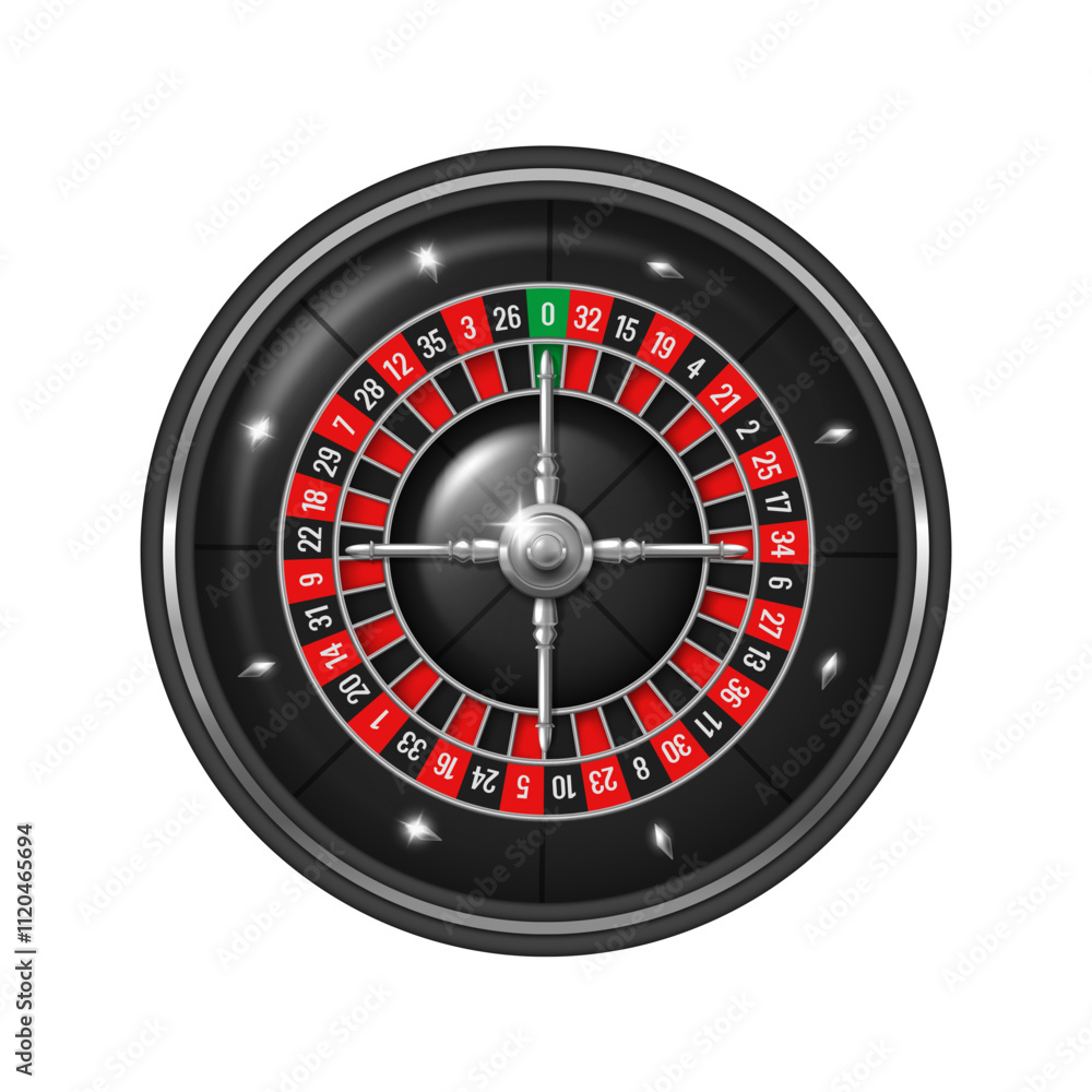 Roulette wheel. Casino roulette wheel. Vector clipart isolated on white background. Roulette wheel. Casino roulette wheel. Vector clipart isolated on white background.