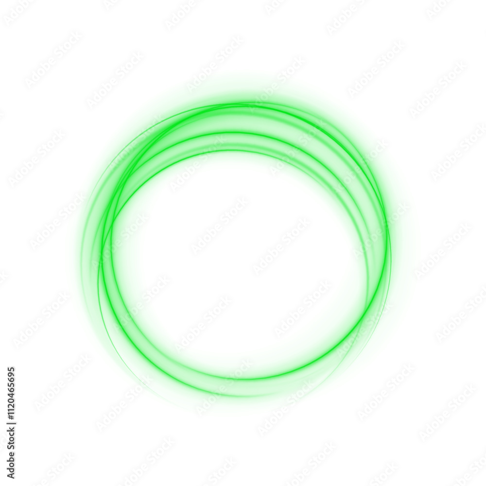 Shiny Green Neon Circle: Glowing Round Light Frame with Motion and Speed Lines for Modern Graphics Shiny Green Neon Circle: Glowing Round Light Frame with Motion and Speed Lines for Modern Graphics
