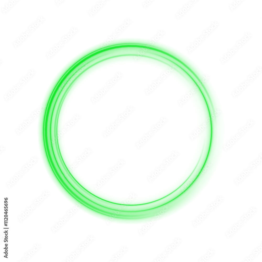 Shiny Green Neon Circle: Glowing Round Light Frame with Motion and Speed Lines for Modern Graphics Shiny Green Neon Circle: Glowing Round Light Frame with Motion and Speed Lines for Modern Graphics