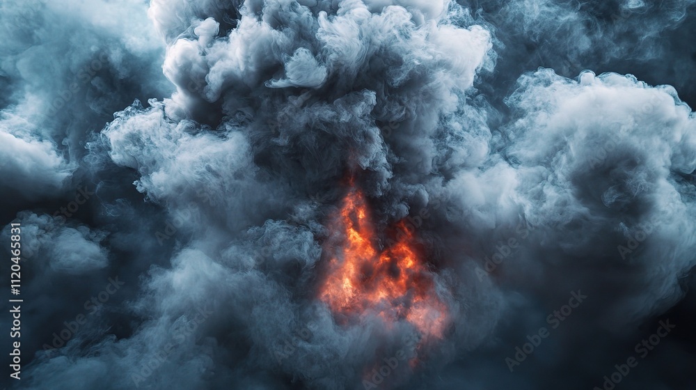 Dynamic Smoke and Explosion Effect Mockup for Creative Projects
