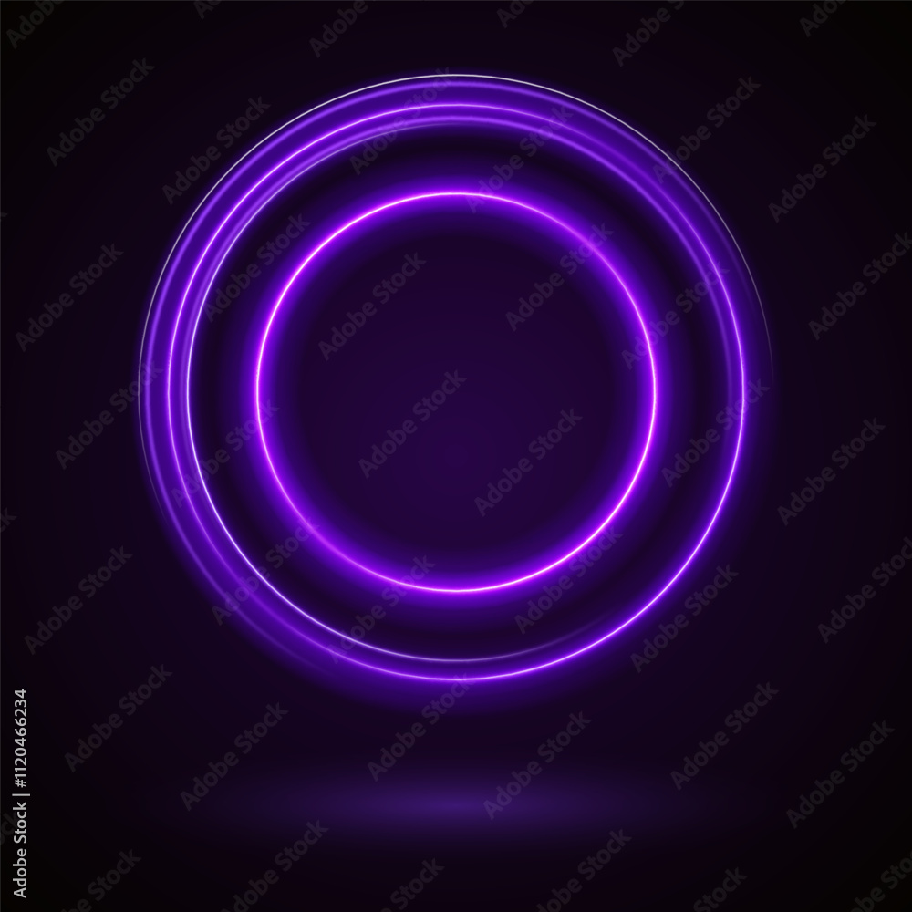 Light circle background with purple light neon effect. Light glowing circle line of neon effect. Space tunnel. Ellipse shimmery color. Blue shiny glitter. Neon blurry circles at motion. Purple ring Light circle background with purple light neon effect. Light glowing circle line of neon effect. Space tunnel. Ellipse shimmery color. Blue shiny glitter. Neon blurry circles at motion. Purple ring