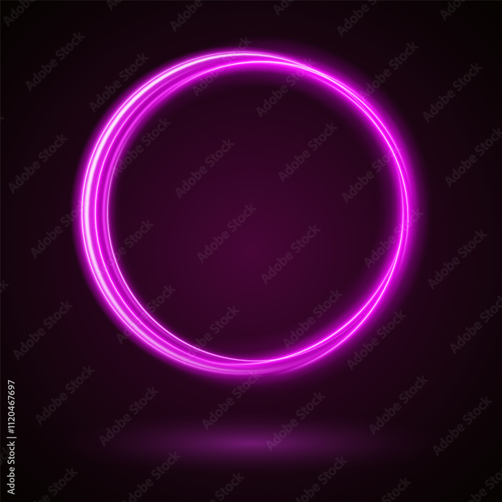 Light Pink Luminous Circle. Elegant Frame for Stylish Visuals Light Pink Luminous Circle. Elegant Frame for Stylish Visuals