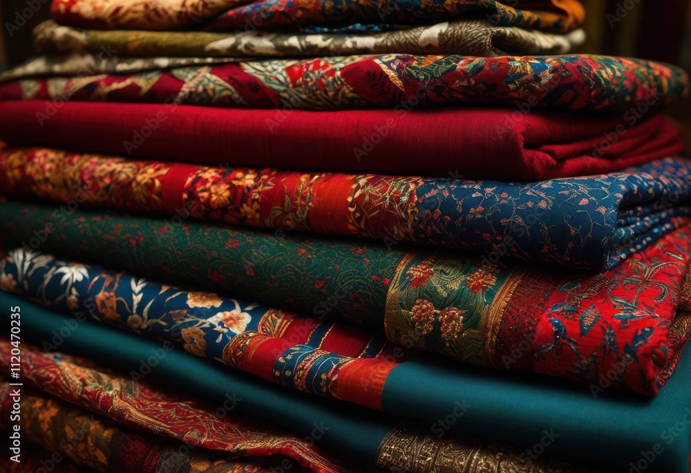 close view colorful textured fabric samples displaying rich patterns vibrant hues varied textiles, fiber, material, design, vibrancy, grey, blue, green close view colorful textured fabric samples displaying rich patterns vibrant hues varied textiles, fiber, material, design, vibrancy, grey, blue, green