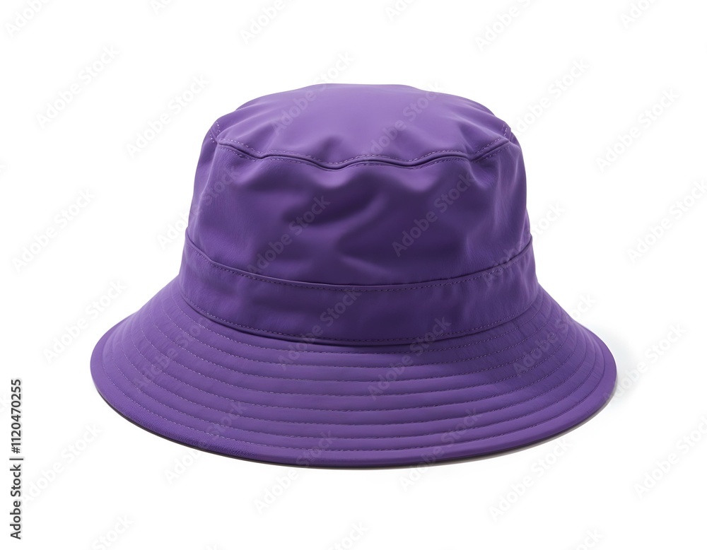 purple bucket hat isolated on white background
