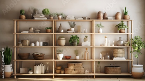 Wallpaper Mural A photo of a well-organized shelving unit Torontodigital.ca