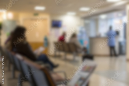 Blurred view of Hospital Waiting Room