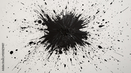 Wallpaper Mural Abstract Black Ink Splash Painting  Monochrome Art  High Resolution Texture Torontodigital.ca