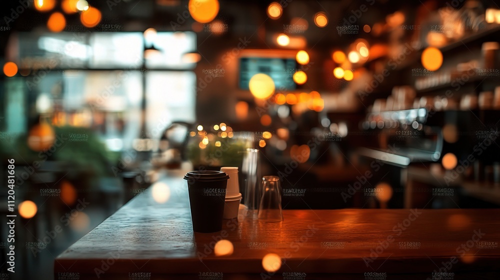 Abstract Bokeh Lights in a Cozy Coffee Shop Environment Abstract Bokeh Lights in a Cozy Coffee Shop Environment