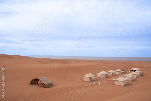 Luxury bivouac in the Sahara desert in Morocco, Chegaga Dunes photo