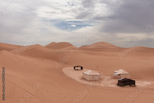 Luxury bivouac in the Sahara desert in Morocco, Chegaga Dunes photo