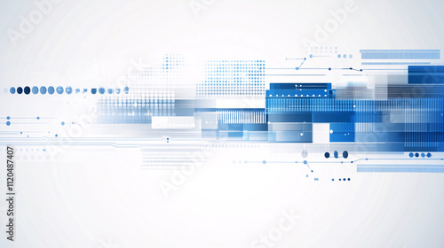 Fondo tecnológico con elementos digitales en tonos azules