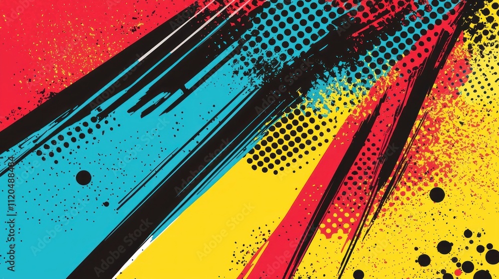 Vibrant Abstract Art: A Dynamic Composition of Bold Colors and Energetic Brushstrokes Vibrant Abstract Art: A Dynamic Composition of Bold Colors and Energetic Brushstrokes