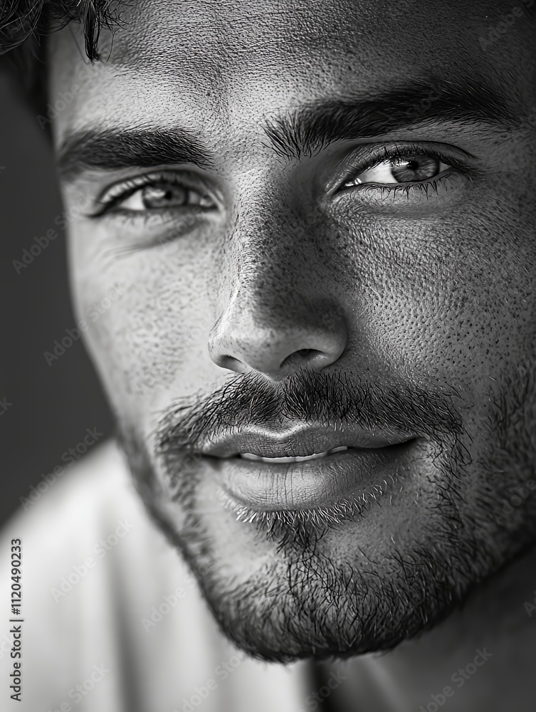 Close-up of a Man With Captivating Eyes and a Charming Smile Showcasing Expressions During a Candid Moment