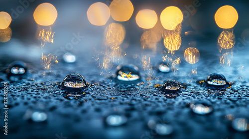 Night Rain Macro Photography  Water Drops  City Lights  Bokeh
