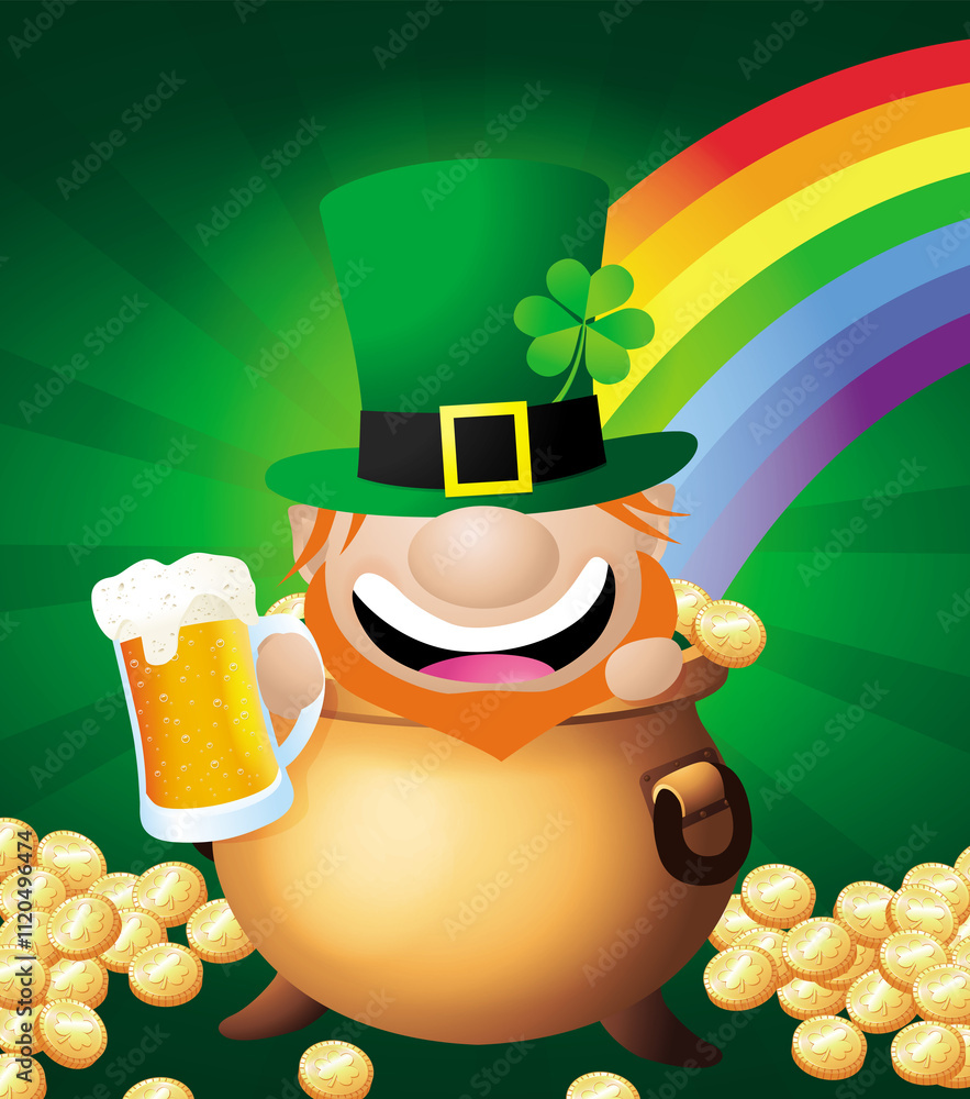 LEPRECHAUN ST PATRICKS DAY 1 - VECTOR ILLUSTRATION