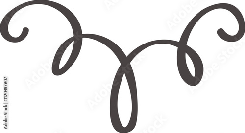 Hand drawn swirls creating an elegant and decorative element, infusing designs with sophistication and artistic flair while enhancing visual appeal and style