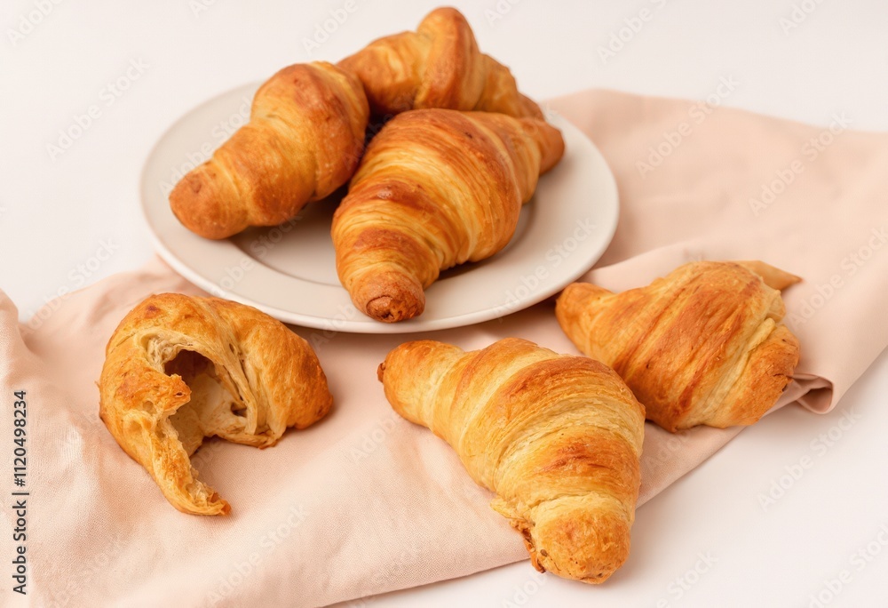 croissant on a plate croissant on a plate