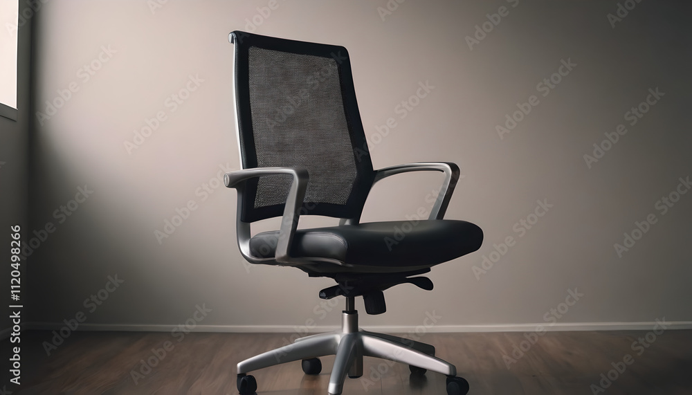 black office chair in a empty room black office chair in a empty room