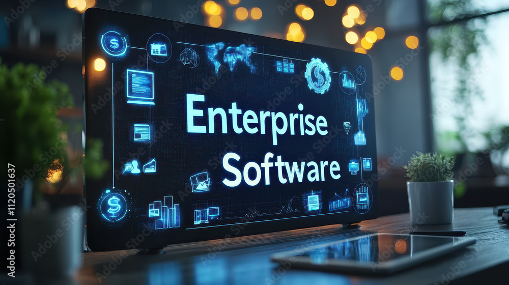 Obraz premium Enterprise Software Solutions for Centralized Teamwork and Communication