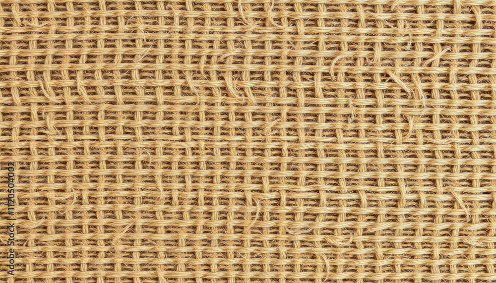 Close-up of rustic burlap texture with woven pattern, ideal for organic and natural-themed designs. Close-up of rustic burlap texture with woven pattern, ideal for organic and natural-themed designs.