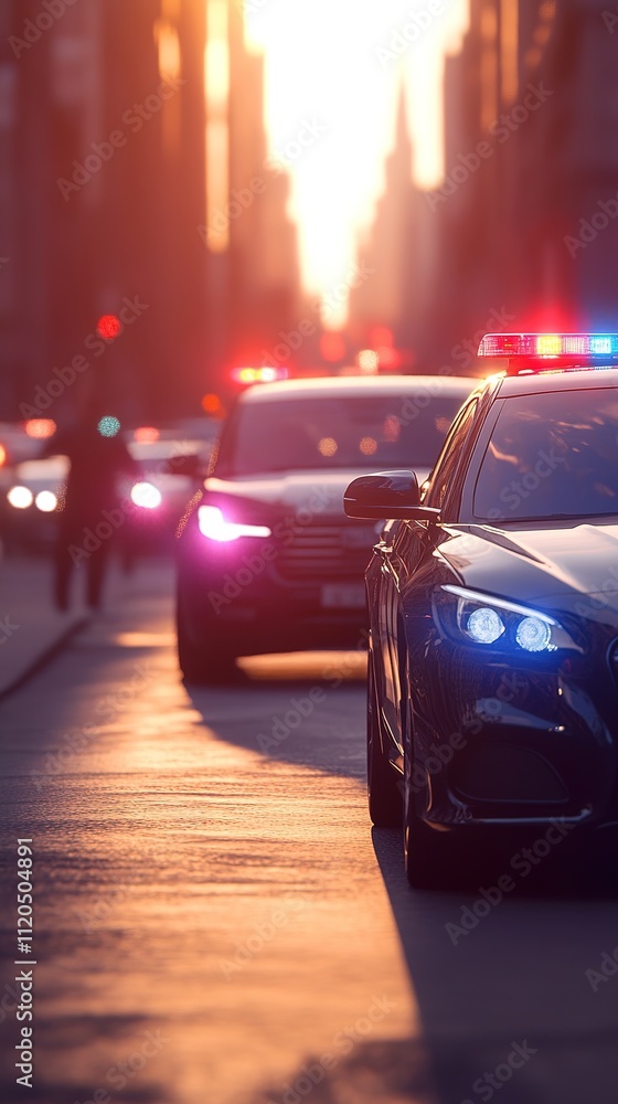police car at night police car at night