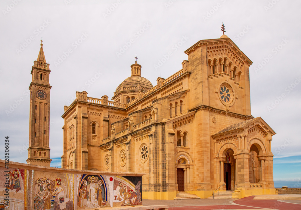 Gozo (Għawdex) Island The Basilica of the National Shrine of the Blessed Virgin of Ta' Pinu (Santwarju Bażilika tal-Madonna ta' Pinu) Malta