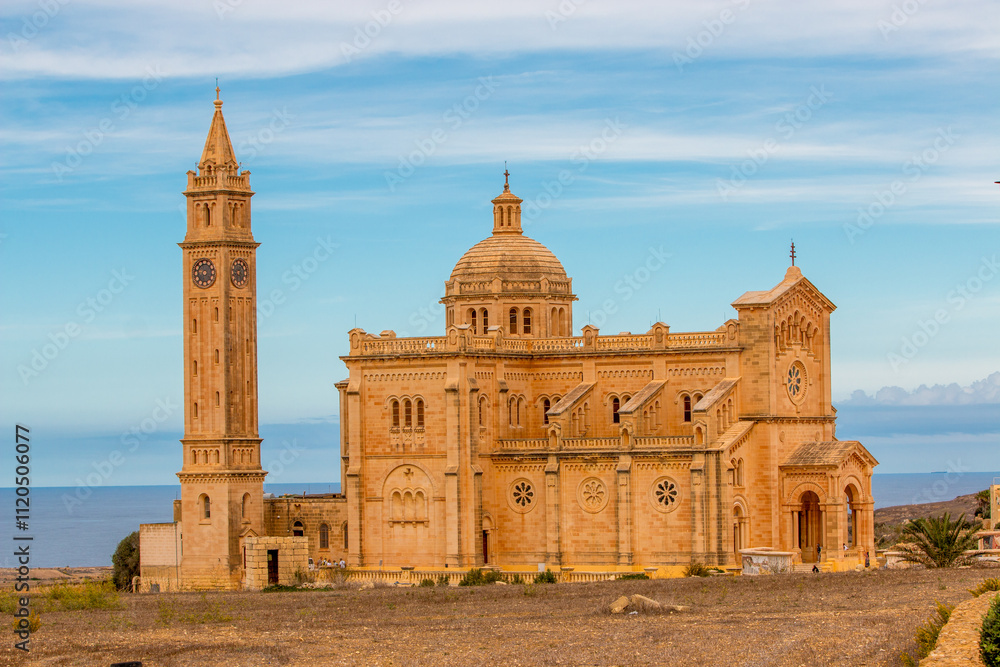Gozo (Għawdex) Island The Basilica of the National Shrine of the Blessed Virgin of Ta' Pinu (Santwarju Bażilika tal-Madonna ta' Pinu) Malta