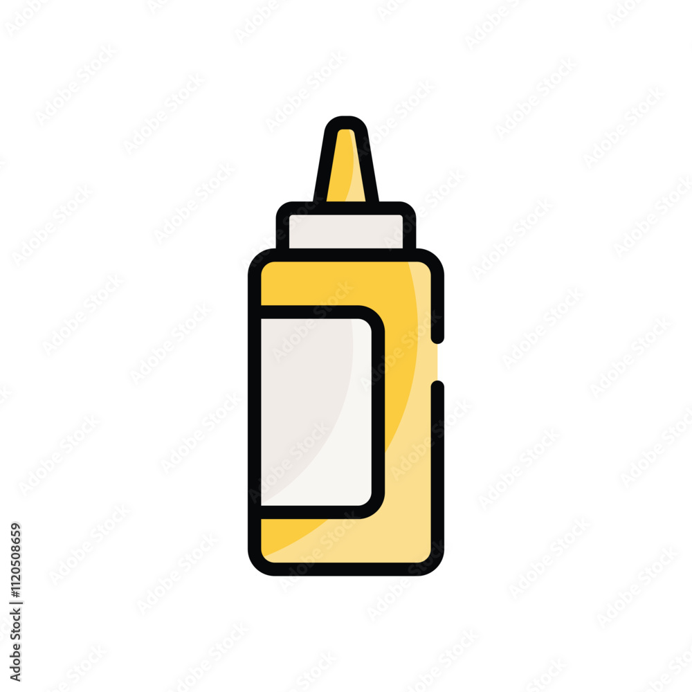 Mustard Bottle vector icon Mustard Bottle vector icon