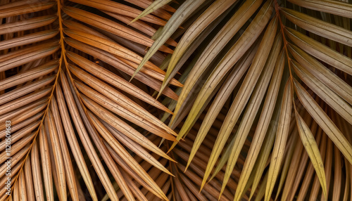 Close-up of tropical leaves in deep mocha mousse tones, offering a vibrant and nature-inspired visual aesthetic.