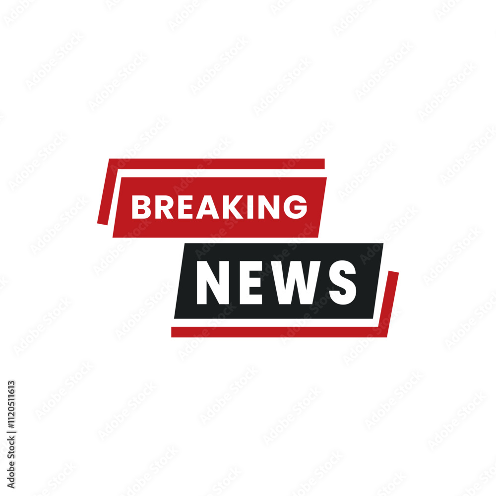 breaking news logo. headline update news label icon