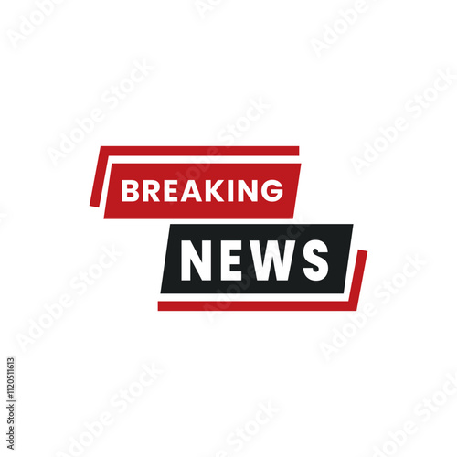 breaking news logo. headline update news label icon