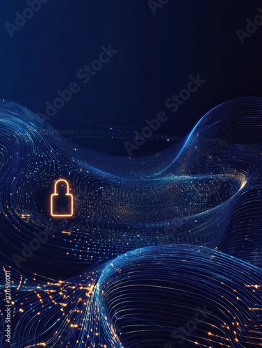 GDPR and cyber security, confidential database. General data protection regulation, personal information control, browser cookies permission concept. Header or footer banner template with copy space. photo