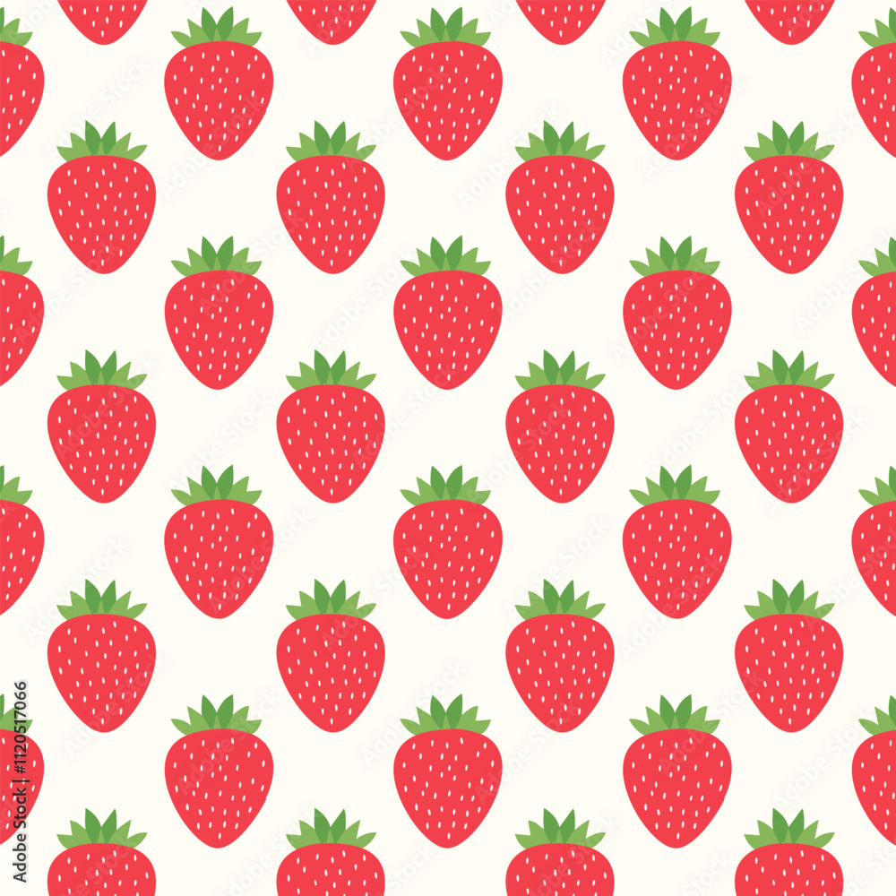 Strawberry Vector Pattern Strawberry Vector Pattern