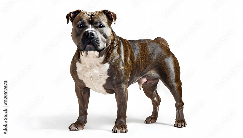 American Staffordshire Terrier on a White Background American Staffordshire Terrier on a White Background