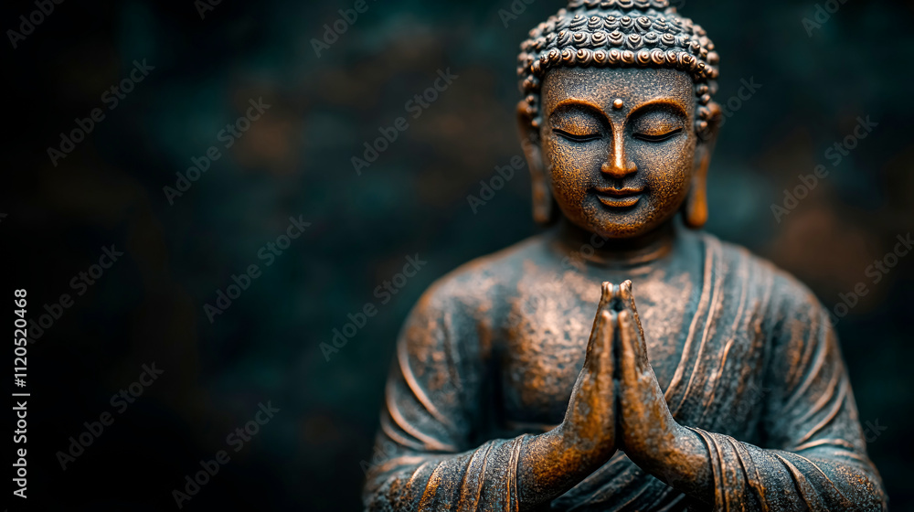 Siddhartha meditating in serene tranquility with a gentle glow against a dark backdrop, embodying peace and spiritual enlightenment Siddhartha meditating in serene tranquility with a gentle glow against a dark backdrop, embodying peace and spiritual enlightenment