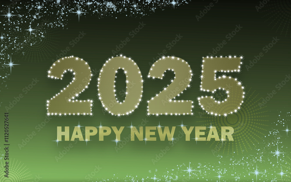 Happy new year 2025 golden text design. New Year's background for creating cards, posters, congratulations. Black and gold festive background with glowing stars. Happy new year 2025 golden text design. New Year's background for creating cards, posters, congratulations. Black and gold festive background with glowing stars.