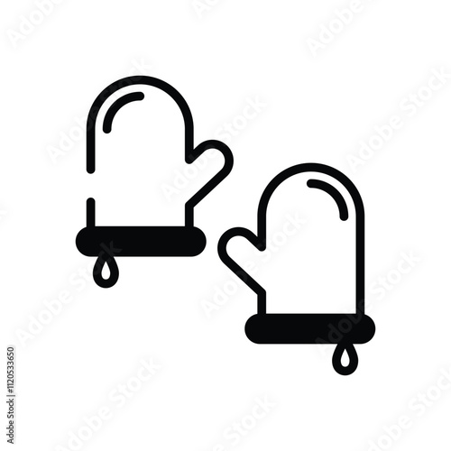 Oven Mitt vector icon