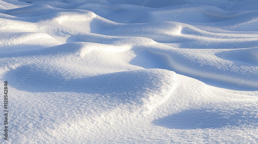 White Winter Snowdrifts Undulating Landscape White Winter Snowdrifts Undulating Landscape