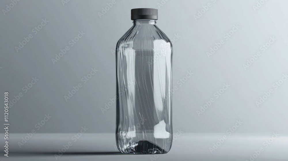 wrinkled plastic bottle isolated on transparent layered background. wrinkled plastic bottle isolated on transparent layered background.