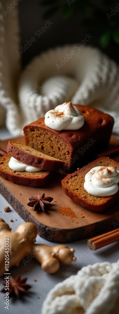 Fototapeta premium Classic Gingerbread Loaf. Old Southern American Recipe 