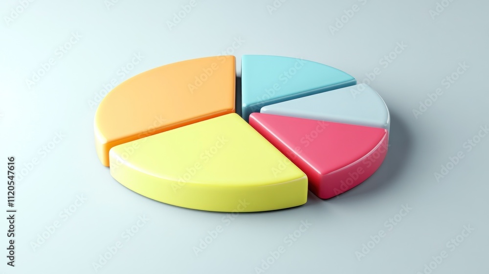 Colorful Three Dimensional Pie Chart Data Representation Colorful Three Dimensional Pie Chart Data Representation