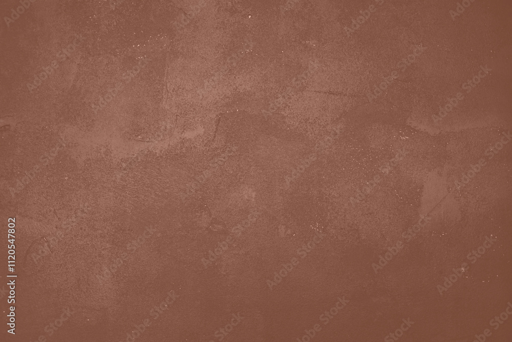 Naklejka premium Mocha Mousse toned colour grunge decorative wall background. Art rough stylized texture banner trendy color 2025. Grunge brown color texture