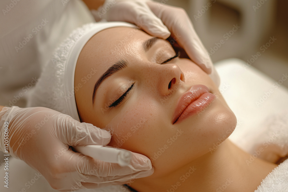 Face therapies, a woman with beautiful face skin, beauty clinic Face therapies, a woman with beautiful face skin, beauty clinic