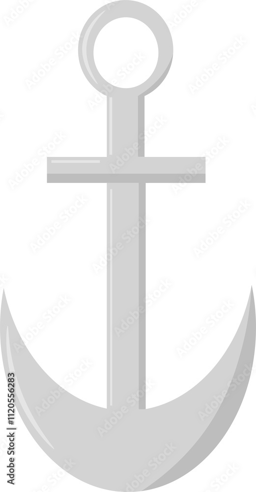 simple illustration of a ship anchor on a white background simple illustration of a ship anchor on a white background